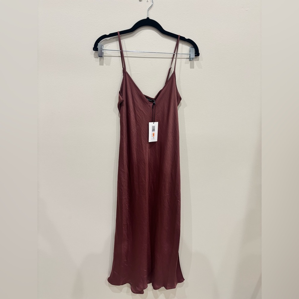 NWT Calvin Klein Slip Midi Dress with Spaghetti Straps